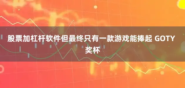 股票加杠杆软件但最终只有一款游戏能捧起 GOTY 奖杯