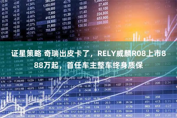 证星策略 奇瑞出皮卡了,RELY威麟R08上市888万起,首任车主整车终身质保