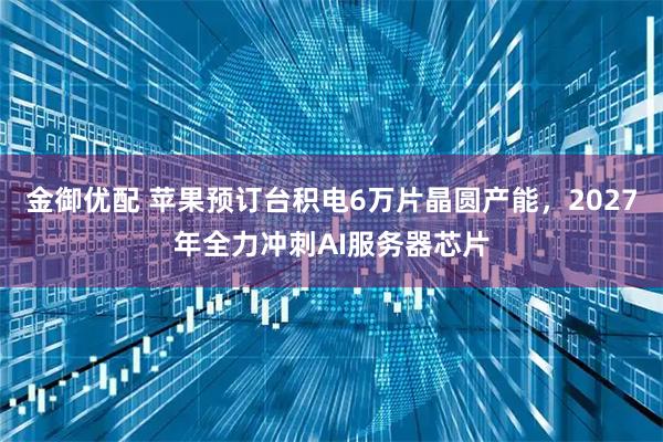 金御优配 苹果预订台积电6万片晶圆产能,2027年全力冲刺AI服务器芯片